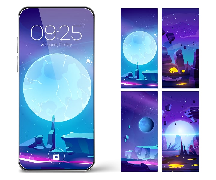 phone adn wallpaper
